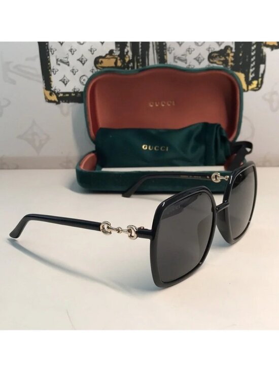 New  Authentic Gucci GG0890SA 001 Black Oversized Sunglasses main image 4